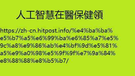 人工智慧在醫保健領域的興起