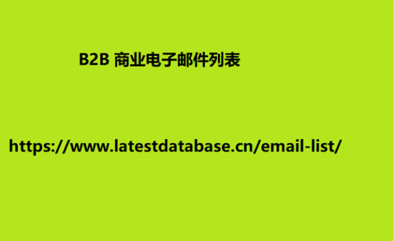 B2B 商业电子邮件列表 9